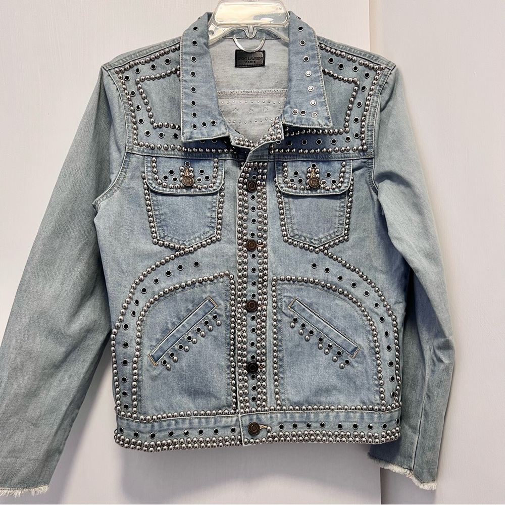 Saint Laurent studded Denim Jacket - unisex
